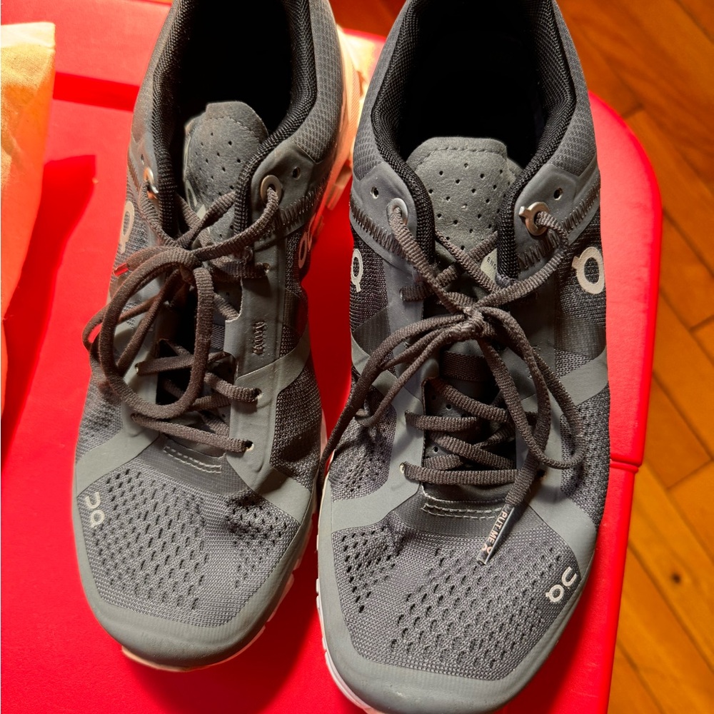 On cloud, tennis shoes